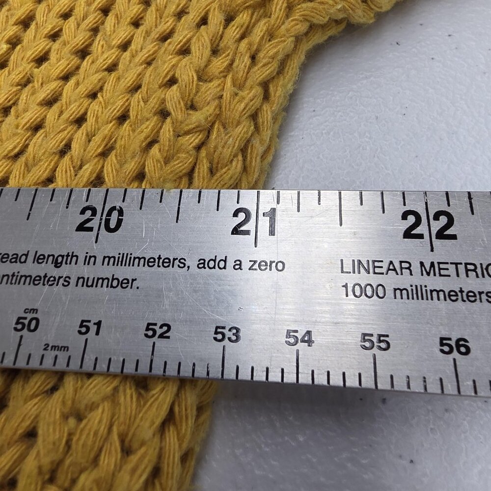Cocobleu Sweater Womens Large Yellow Chunky Knit Bobble Heart Pullover Crewneck - Picture 8 of 9